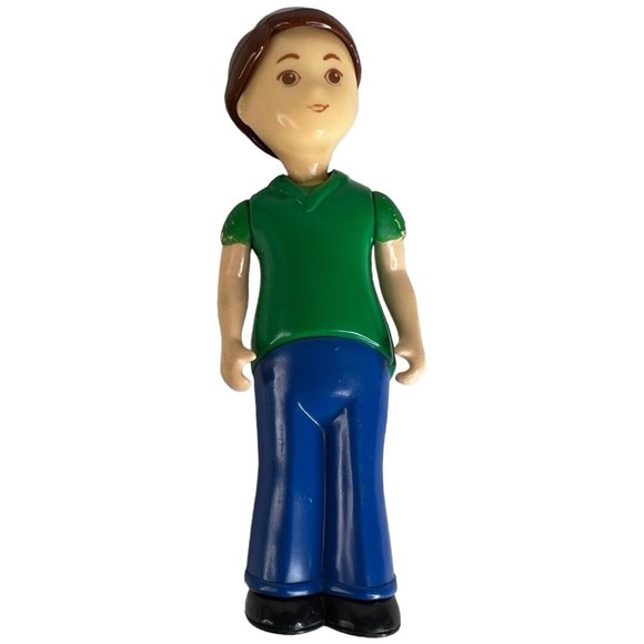 Vintage Little Tikes Dollhouse Green Shirt Dad & Yellow Dress Mom Father Mother - Picture 3 of 6